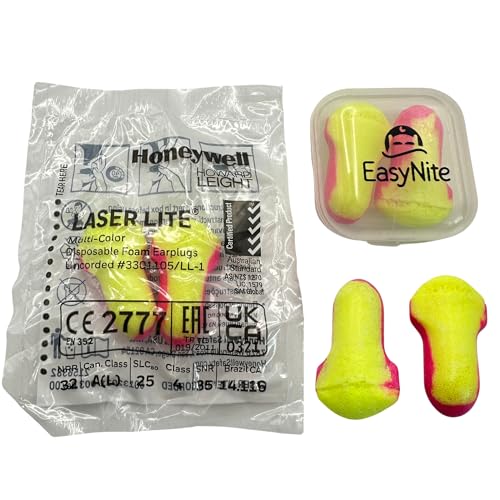Howard Light Laser Lite Foam Ear Plugs, 30 Pairs - Yellow Foam for Sleep and Noise Reduction, Includes Travel Box and Ziplock Bag, Ideal for Work, Study, Snoring, Travel, and HOM. One Size Fits All