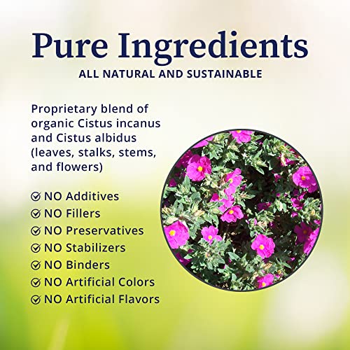 Biopure Cistus Loose Tea – Wild Organic Cistus Incanus & Cistus Albidus Rich In Antioxidants, Polyphenols & Bioflavonoids Great For Immune Function, The Gut, And Overall Wellness – 3.5Oz #TOP2