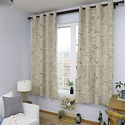 Boho-Fenstervorhang, Baumwoll-Leinenstoff, lichtreduzierend, verdunkelnd, Fenstervorhänge für Schlafzimmer, Wohnzimmer, mit Ösen, 140 x 210 cm, 1 Panel Cover