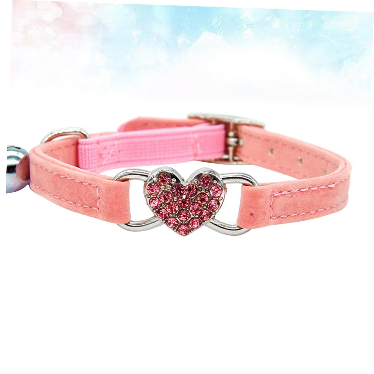 Collier Réglable pour Chat Forme Cœur avec Décoratifs et Clochette Accessoire et Élégant pour et pour Usage Quotidien Intérieur et Extérieur pour Propriétaires Animaux