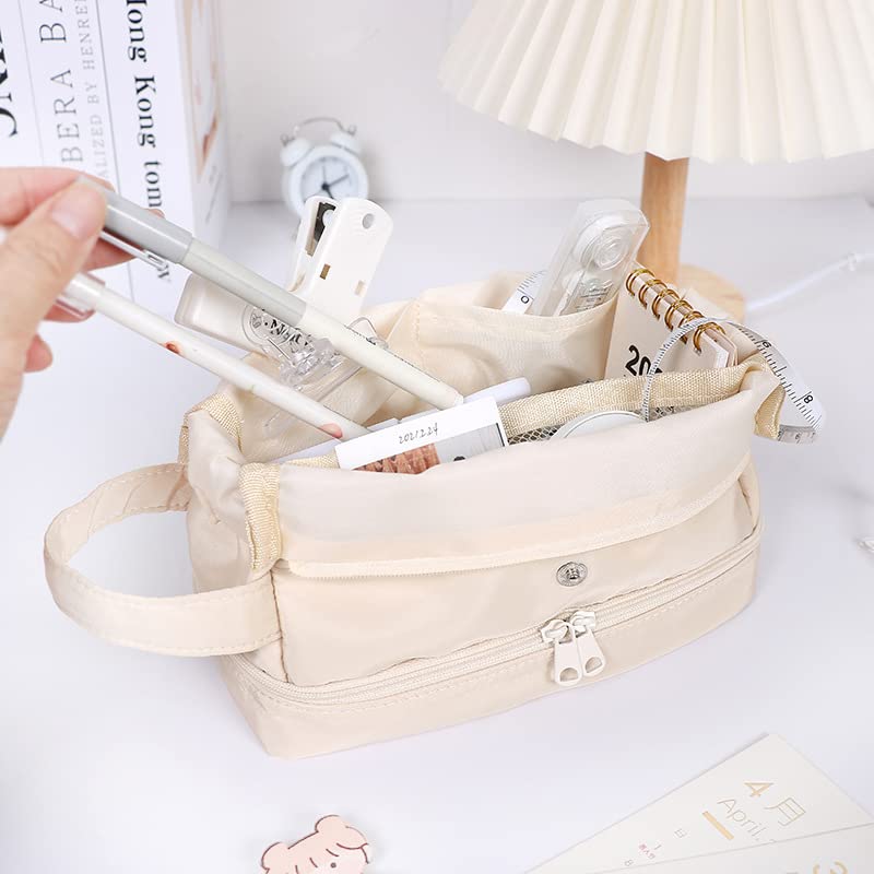 Image of Storio Pencil Box Pouch for School Kids Girls & Boys Aesthetic | Cute Stationary Compass Box Case Organiser | Color As per Availability