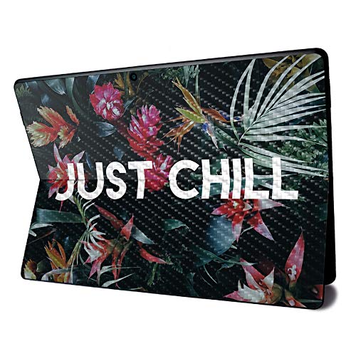 Image of MightySkins Carbon Fiber Skin for Microsoft Surface Pro X - Just Chill | Textured Carbon Fiber Finish | Easy to Apply, Remove, and Change Styles | Made in The USA