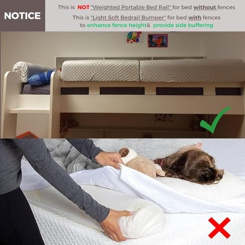 Wonder Space Toddlers' Bed Rail Bumpers Protecter - Children Bed Guardrail Padding - Anti-Collision | Increased Height | Fall Prevention - Easy Installation Enhanced Safety Universal Fit (Grey, 70cm) - Image 2