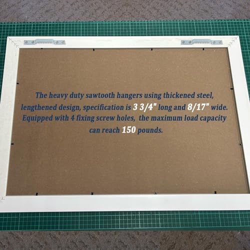 Image of Large Sawtooth Picture Hangers - Supports 150 lbs - 16 Pack Super Heavy Sawtooth Hangers with Screws, Perfect for Hanging Heavy Photos Frame Canvas Artwork Clock and Paintings