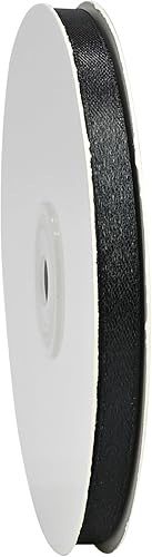 Miniatura 128 de Cinta de satén rosa polvoriento de doble cara de 1/4 pulgadas x 50 yardas, cintas de poliéster polvorientas para envolver regalos, cinta de tela