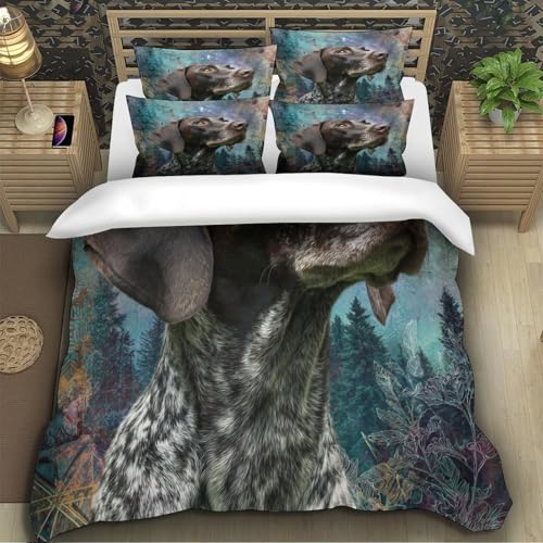 Parure de lit empreinte de patte de chien 260x220cm microfibre - 5