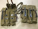 SUNSHINE EXPORTS WWII German MP44 MP 44 Stg44 Magazine Pouch Set - Jute n Leather