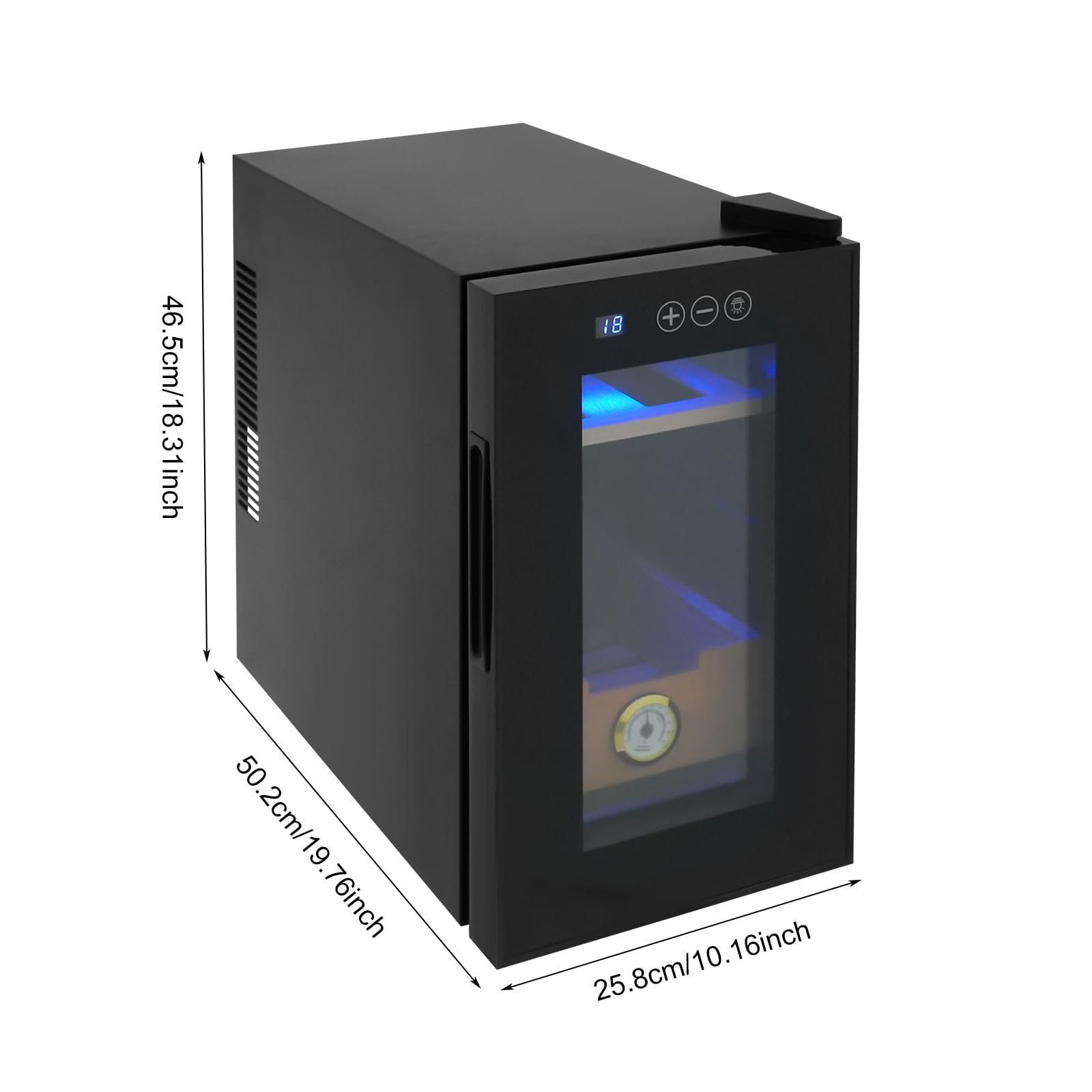 Electric Cigar Humidors 23L Glastür Kühlkontrollsystem Gifts for Men