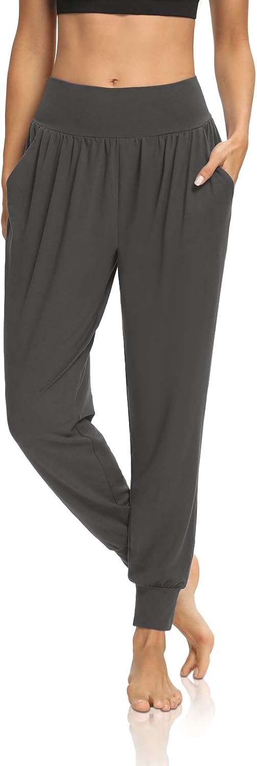 DIBAOLONG Womens Yoga Joggers Loose Workout Sweat Pants Comfy Lounge Pants with Pockets