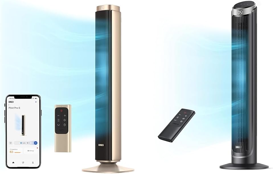 Dreo Tower Fan Smart Voice Control, 25 DB Quiet DC Portable