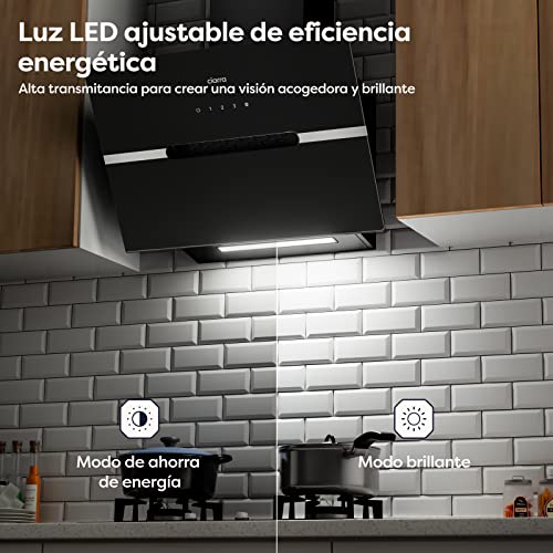 Miniatura 4 de Ciarra Cbcb6736f Campana Extractora 60cm Clase A 3 Velocidades Evacuación Al Exterior Y Recirculación Interna Por Filtro De Carbón Cbcf003