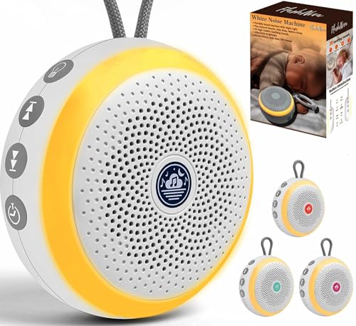USB Rechargeable Baby Sound Machine with Night Light – 20 Calming...
