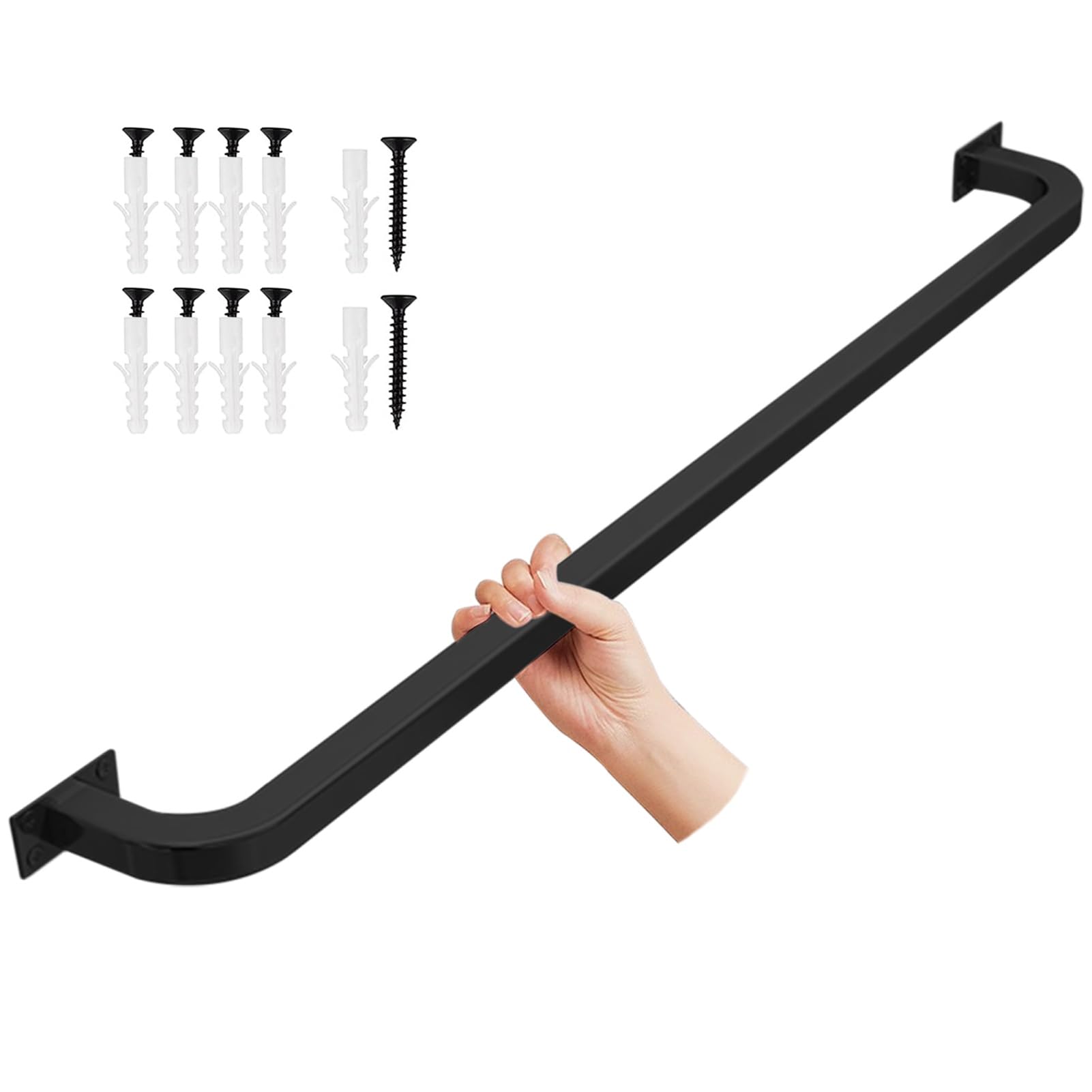 Kit de rampe d'escalier murale pour loft moderne et aménagement industriel sécurisé