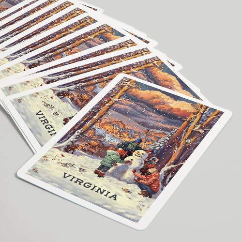 Lantern Press Virginia, Merry and Bright, Baraja Póker 52 cartas miniatura 5