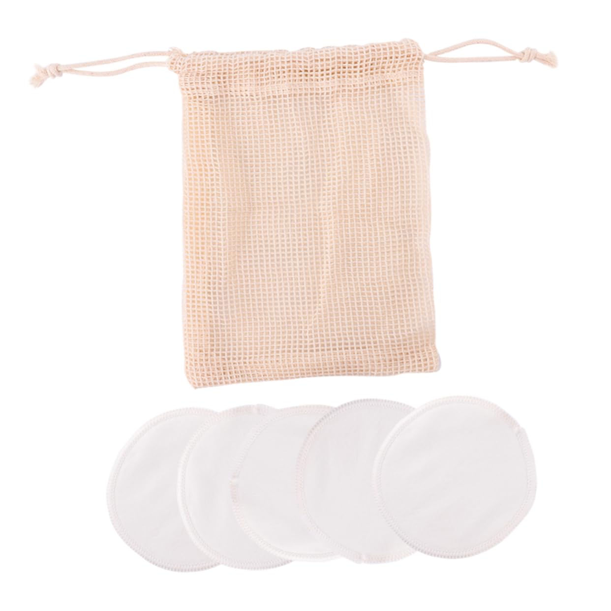 Beatifufu 12 Pcs Bamboo Fiber Makeup Removal Pads Reusable Gentle on Skin Storage Bag Perfect for Daily Use