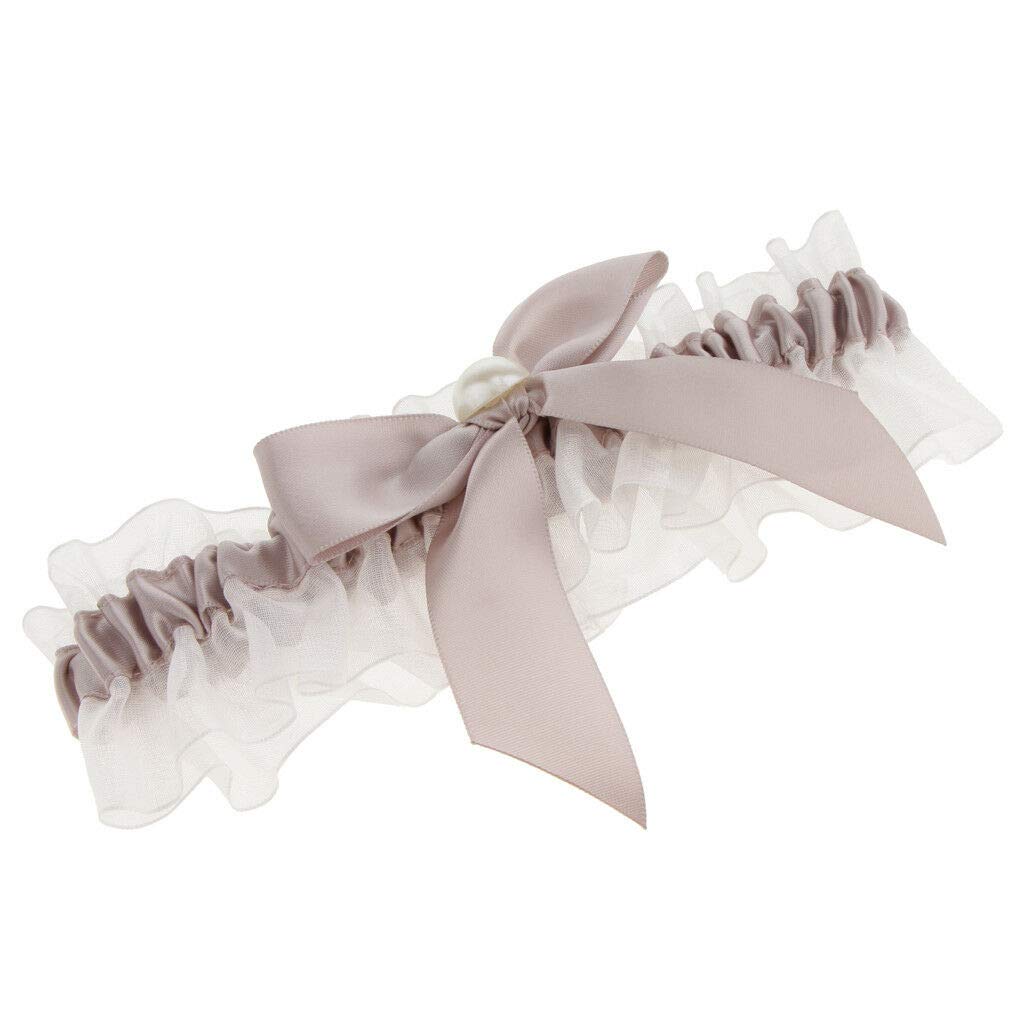 3nh 3NH® Elastic Wedding Bride Garter Crystal Bow Ribbon Garter Keepsake-picture-27