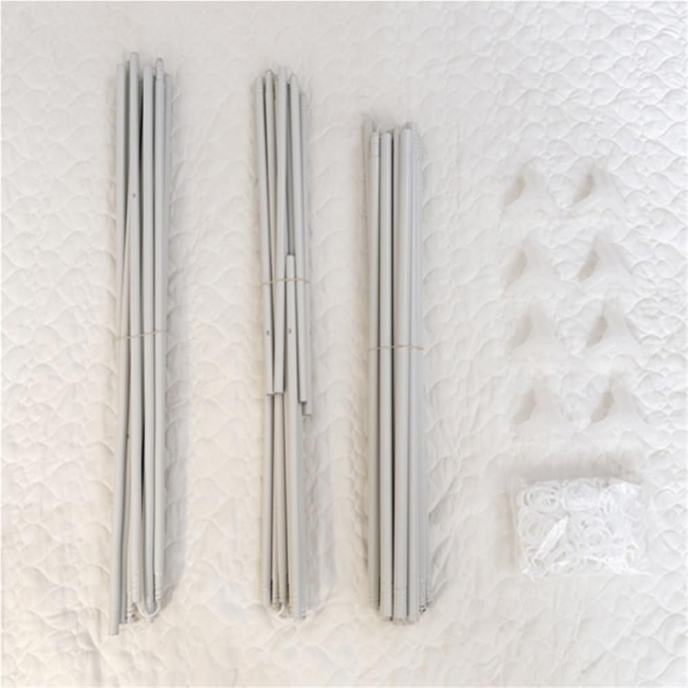 Princess Bed Canopy Curtain, Double Layer, 4 Corner Post, 3 Openings, Cute Cozy Square Design for Girls Bedroom, Suitable for Full/Queen/King Size Beds