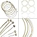 Bememo 3 Sets of 6 Acoustic Guitar Strings Replacement Steel String for Acoustic Guitar (1 Brass Set, 1 Copper Set and 1 Multicolor Set)