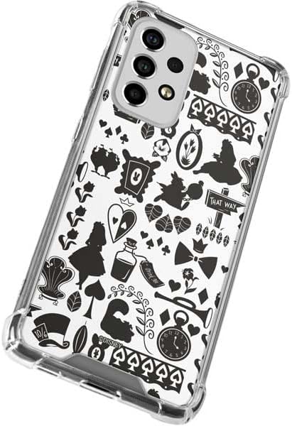 Skinit Clear Phone Case Compatible with Galaxy A53 5G - Officially Licensed Disney Alice in Wonderland (Animated) Silhouette Pattern Design
