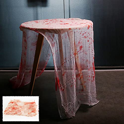 Acronde 6.9X4.9Ft Halloween Creepy Cloth Bloodstained Large Halloween Decor Doorways Entryways Windows Cover Gauze Spooky Halloween Decorations Outdoor Party Supplies Decor #TOP11