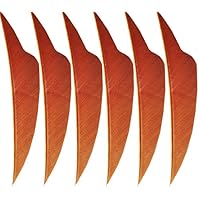 Piume Per Frecce Da Tiro Con L'Arco - Piume Di Tacchino Naturali, Dente Di Lupo, 4 Pollici, Ala Destra