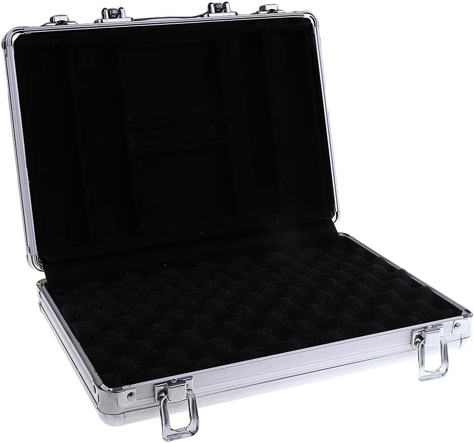 Portable Poker Chips Aluminum Case Container - Weight & Sturdy Storage Box for 100/200/300 Chips - for Texas Holdem & Casino Games - 200pc
