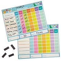 Baker Ross FN438 Magnetic Weekly Rewards Charts - Pack of 5, Kids Rewards and Chores Chart, Positive Reinforcement for Children