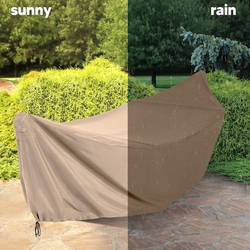 Image of SUNCREAT Hammock Cover, Water-Resistant Polyester Hammock Stand Cover for 14ft Arc Stand, Brown