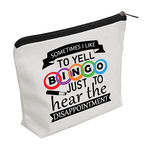 WZJHCL Bingo Game Lover Gift Bingo Travel Storage Organizer Pouch Bag Bingo Player Makeup Pouch Player Casino Gambling Gift Bingo Gambler Gift (Bingo)