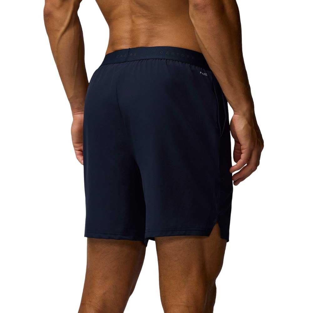 Castore Branded Elastic Shorts Poliester Męskie Niebieskie Spodenki Sportowe