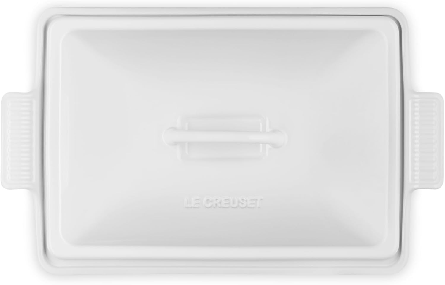 Le Creuset Stoneware Heritage Covered Rectangular Casserole, 4 qt. (12" x 9"), White