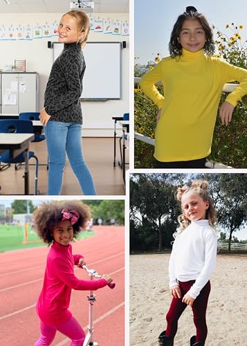 Image of STRETCH IS COMFORT Girl's Oh So Soft Long Sleeve Turtleneck | Youth Size 2-16