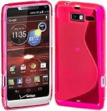 Cimo S-Line Back Case Flexible TPU Cover for Motorola DROID RAZR M (XT907, 4G LTE, Verizon) - Pink