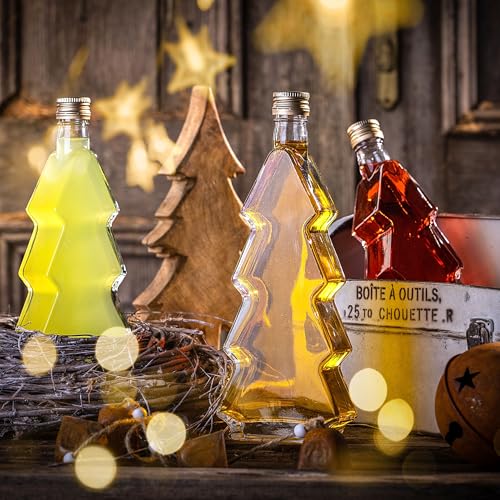 KADAX 5er Set Glasflaschen 500ml mit Schraubverschluss – Leere Flaschen zum Befüllen für Saft, Likör, Öl, Essig & Sirup… – Ansicht 2