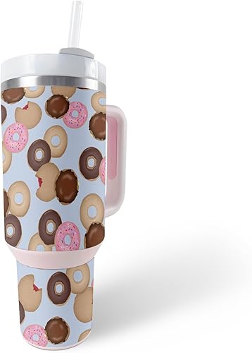 Miniatura 1 de MightySkins Skin - Vaso compatible con Stanley The Quencher H2.0 FlowState de 40 onzas, Donut Binge, funda protectora, duradera y única de vinilo,