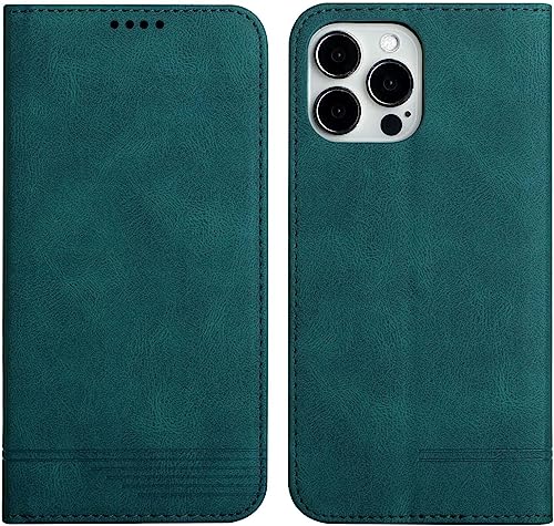 Étui portefeuille iPhone 14 Pro vert : protection chic pour vos sorties et voyages