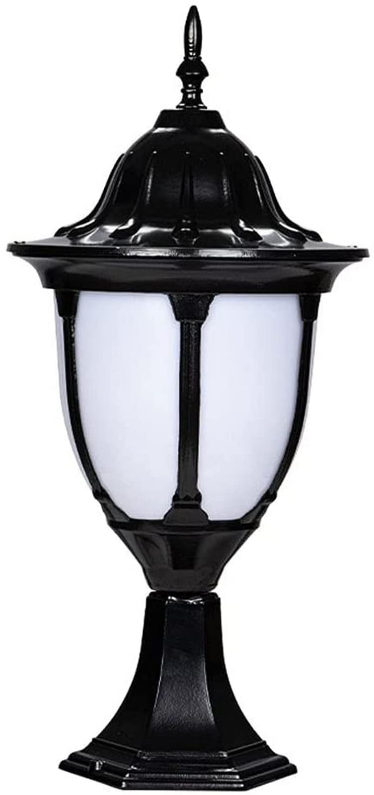 Lampe de jardin étanche en verre et métal pour aménagement paysager
