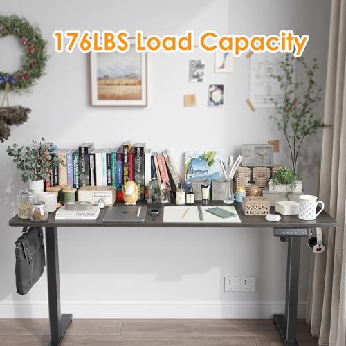 Image of STARY Electric Standing Desk Adjustable Height Sit Stand Home Office Desk with Splice Board