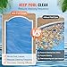 VEVOR 32 x 16 ft Rectangle Solar Pool Cover - 16 mil Solar Blanket with Bubble, Heat Retaining, Blue