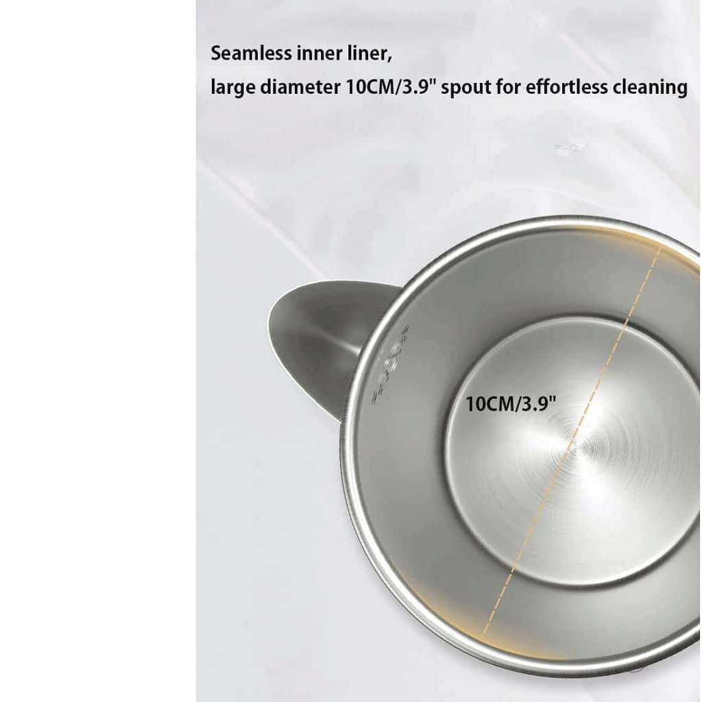 Bollitore elettrico da 1,7 l, design con interruttore a 1 pulsante, bollitore, struttura a doppia parete, bollitore d'acqua, spegnimento automatico, facile da usare