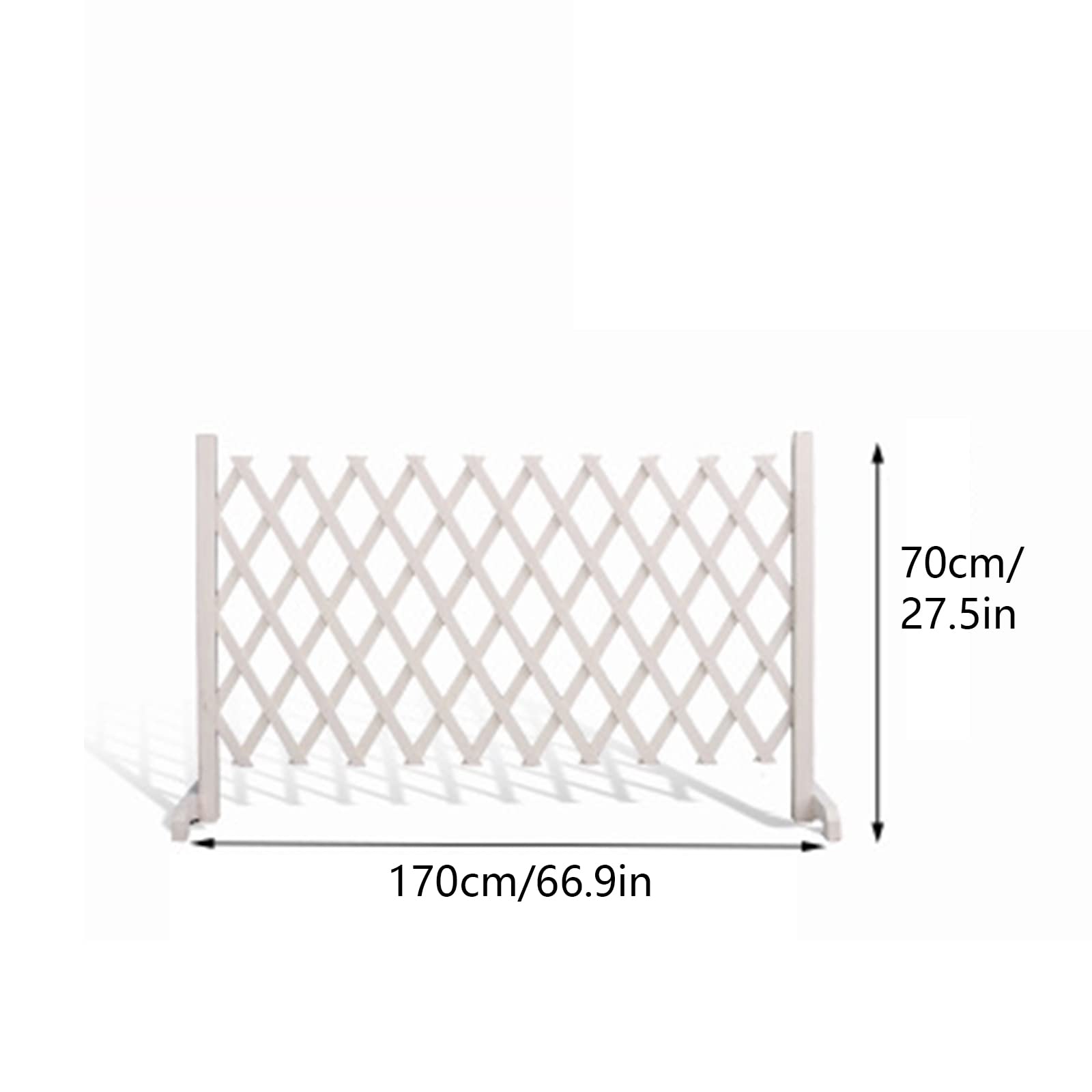 Grande barriera espandibile in legno per esterni giardino e patio, staccionata rimovibile per animali con design a reticolo
