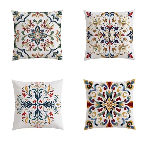 Housse coussin exterieur 80x80cm imperméable grand format résistant lin violet - 2