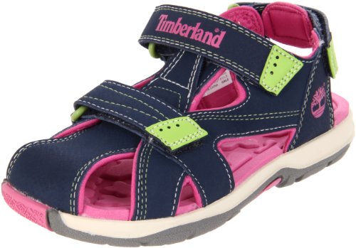 Timberland Mad River Closed Toe Sandal (Toddler/Little Kid/Big Kid),Navy/Pink,4 M US Toddler
