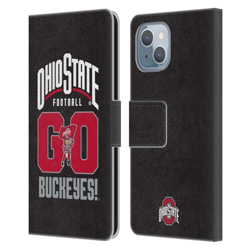 Ohio State University coque portefeuille en cuir pour iPhone 14 avec protection