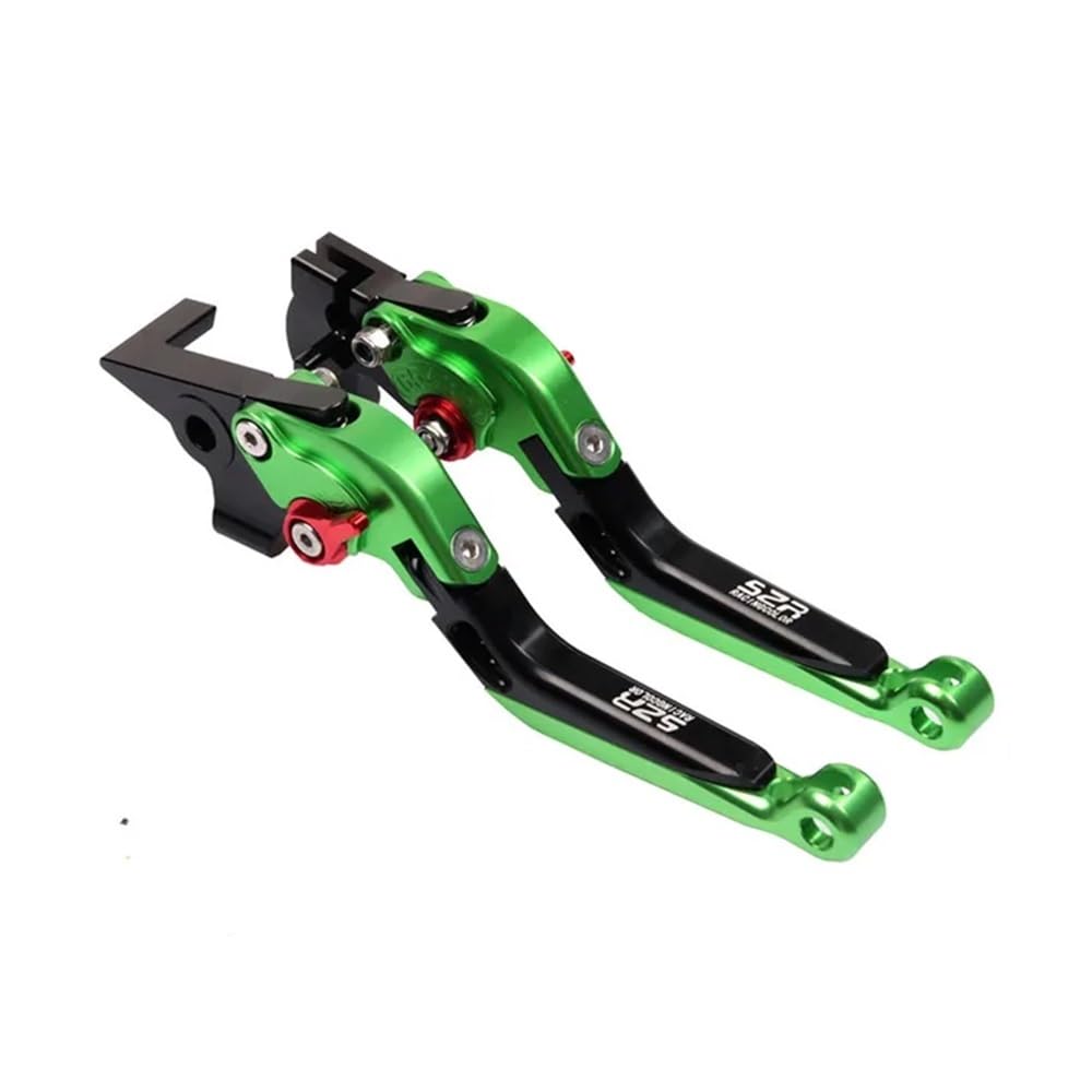 DJSHUOY Handlebar Brake Lever Motorcycle Accessories Modified Brake Clutch Lever Retractable Adjustable for FB Mondial HPS 125 HPS 300 Hipster(A-Green)