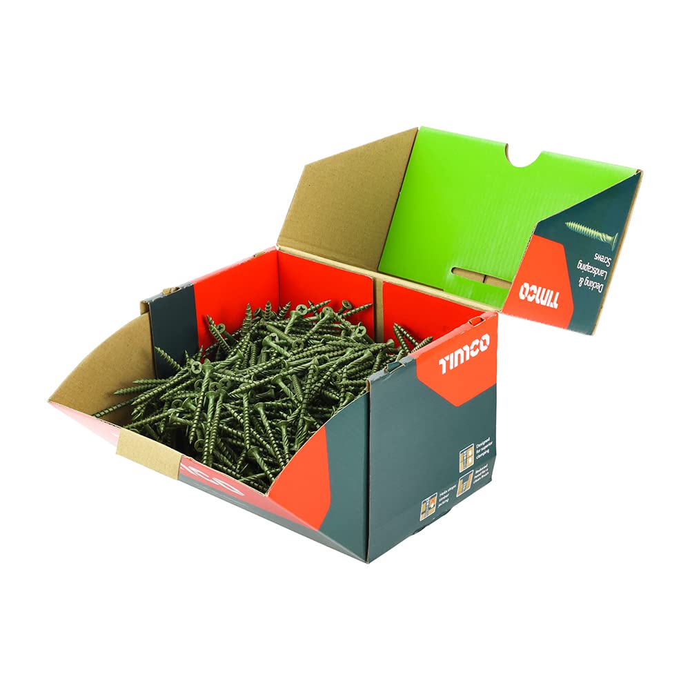 B&Q -  Decking Screws Countersunk Exterior Green4.5 X 60 (1000Pcs)