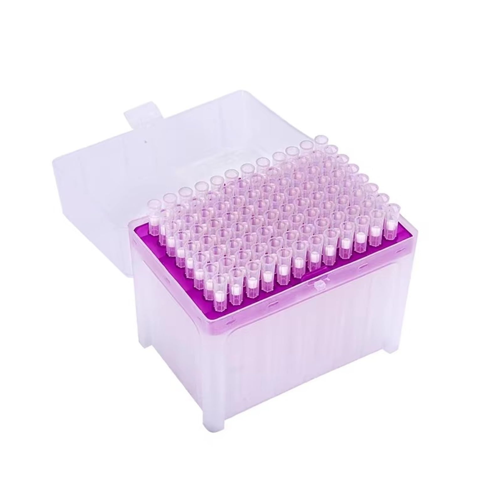 Caja de puntas de pipeta de plástico con puntas de filtro de pipeta for experimento, laboratorio 10ul/10ul-L/20ul/50ul/100ul/200ul/300ul/1ml/5ml/10ml, 1 Juego(200ul-L tips and box)