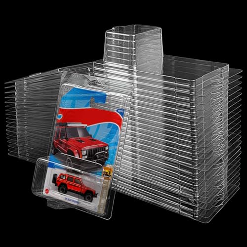 24 Pcs Clear Protector Cases Model Car Clamshell Cases Display Case Clear Protective Packs Car Blister Pack Covers Compatible with Hot-Wheels for Storage, 7.5 x 5 x 2 Inch