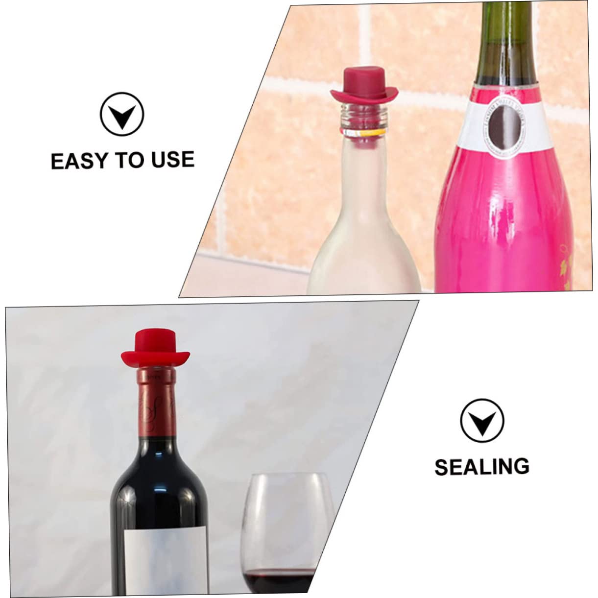 18piezas Tapones De Vino Silicona Reutilizables Sellado Hermético para Botellas De Vino Cervezas y Bebidas para Fiestas y Bodas