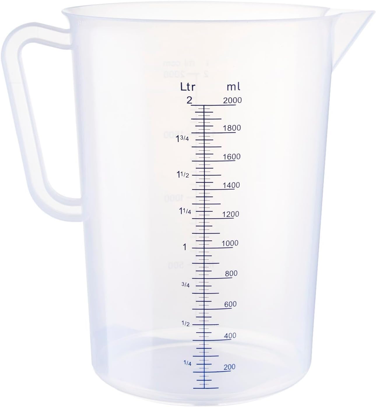 Sunnex 2.0Ltr Polypropylene Measuring Jug Clear 86221, Clear